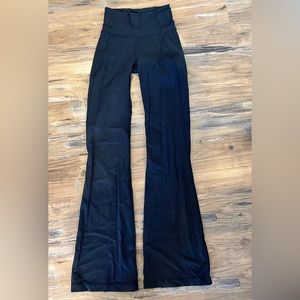 Black Lululemon high waisted fitted flare pants size XS